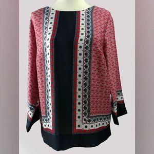 Dalia Collection Red Patterned Top